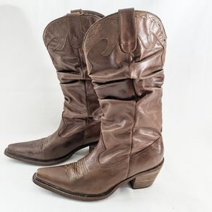 Steve Madden saddle leather boots